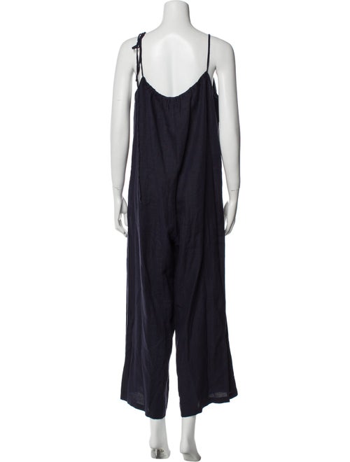 Mansur Gavriel Linen Scoop Neck Jumpsuit