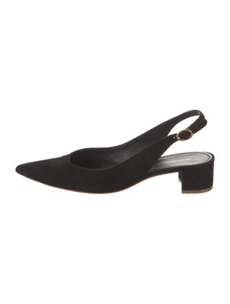 Mansur Gavriel Suede Slingback Pumps