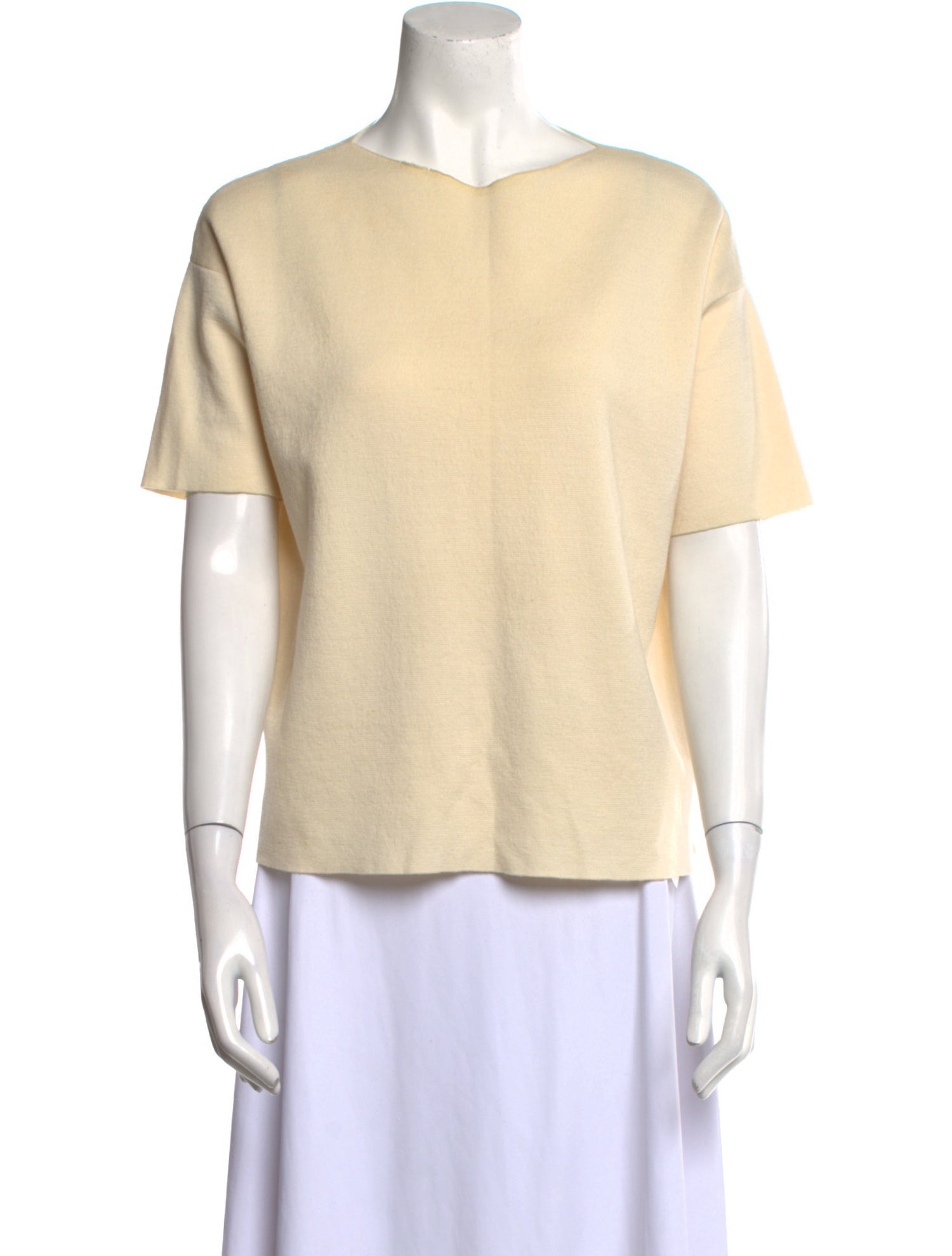 Mansur Gavriel Wool Bateau Neckline T-Shirt