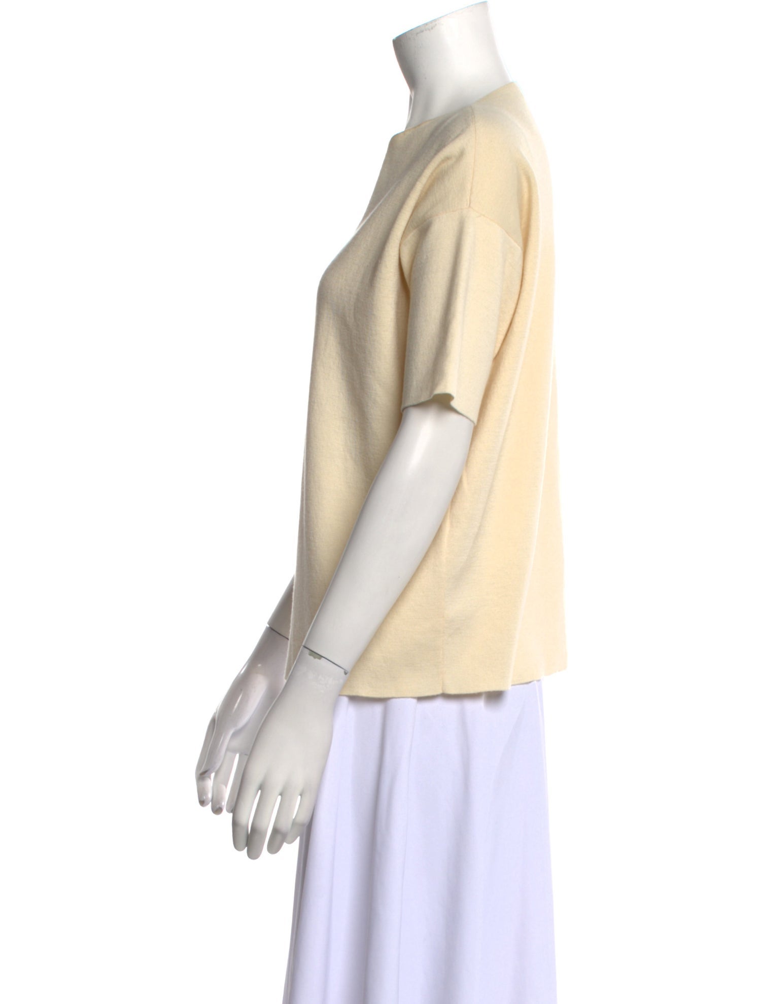 Mansur Gavriel Wool Bateau Neckline T-Shirt