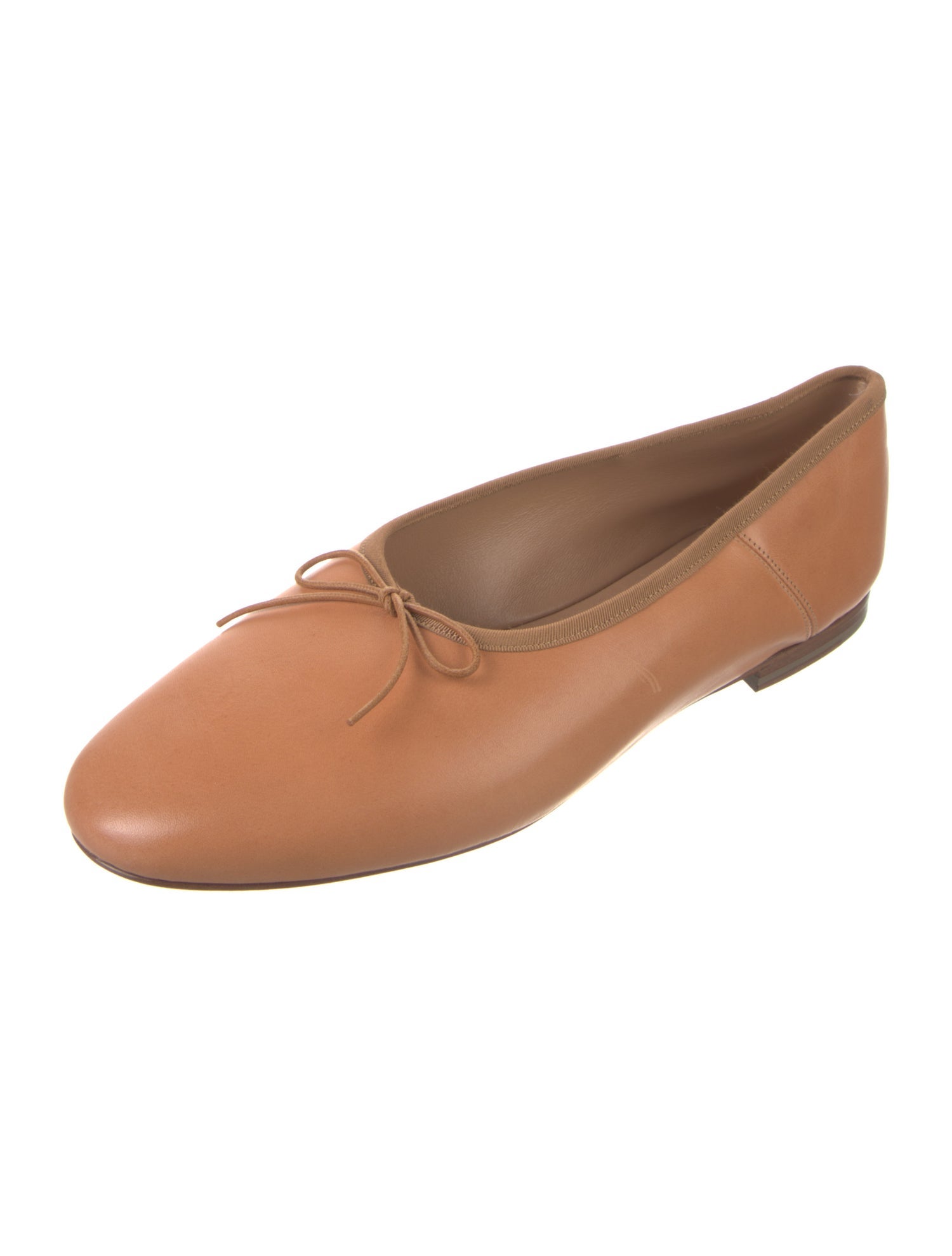 Mansur Gavriel Leather Bow Accents Ballet Flats