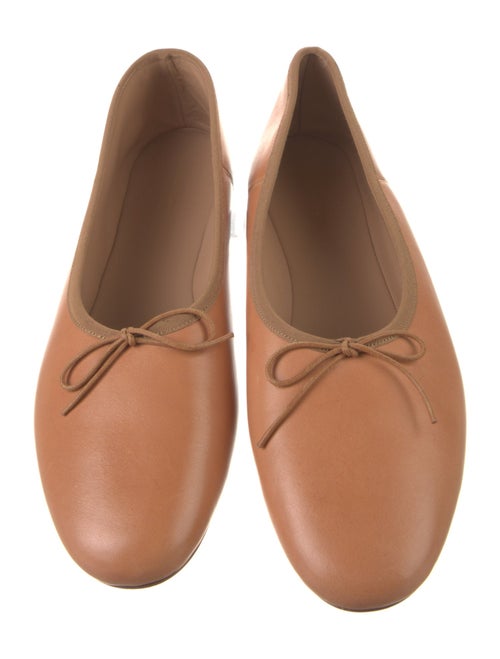 Mansur Gavriel Leather Bow Accents Ballet Flats