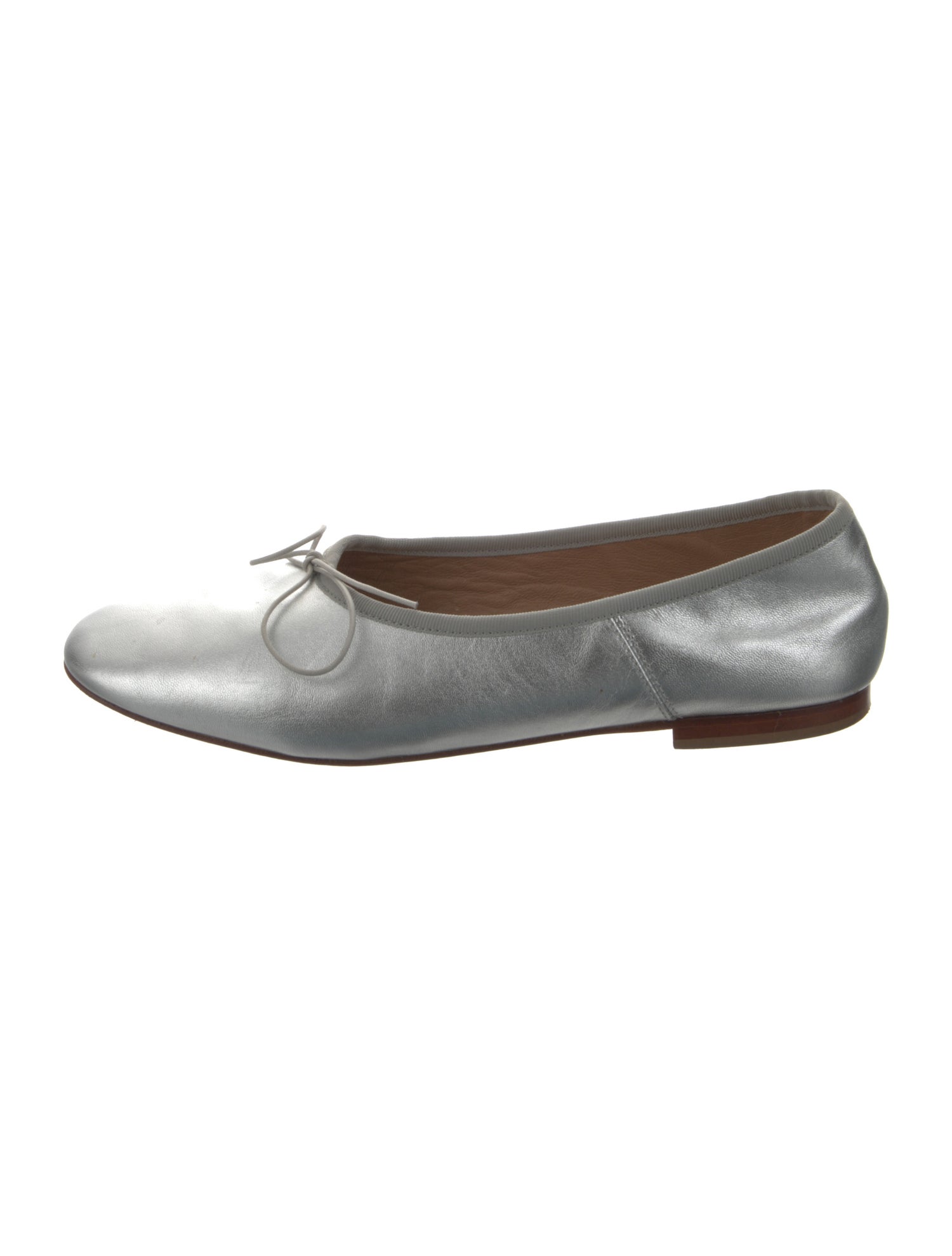 Mansur Gavriel Leather Bow Accents Ballet Flats