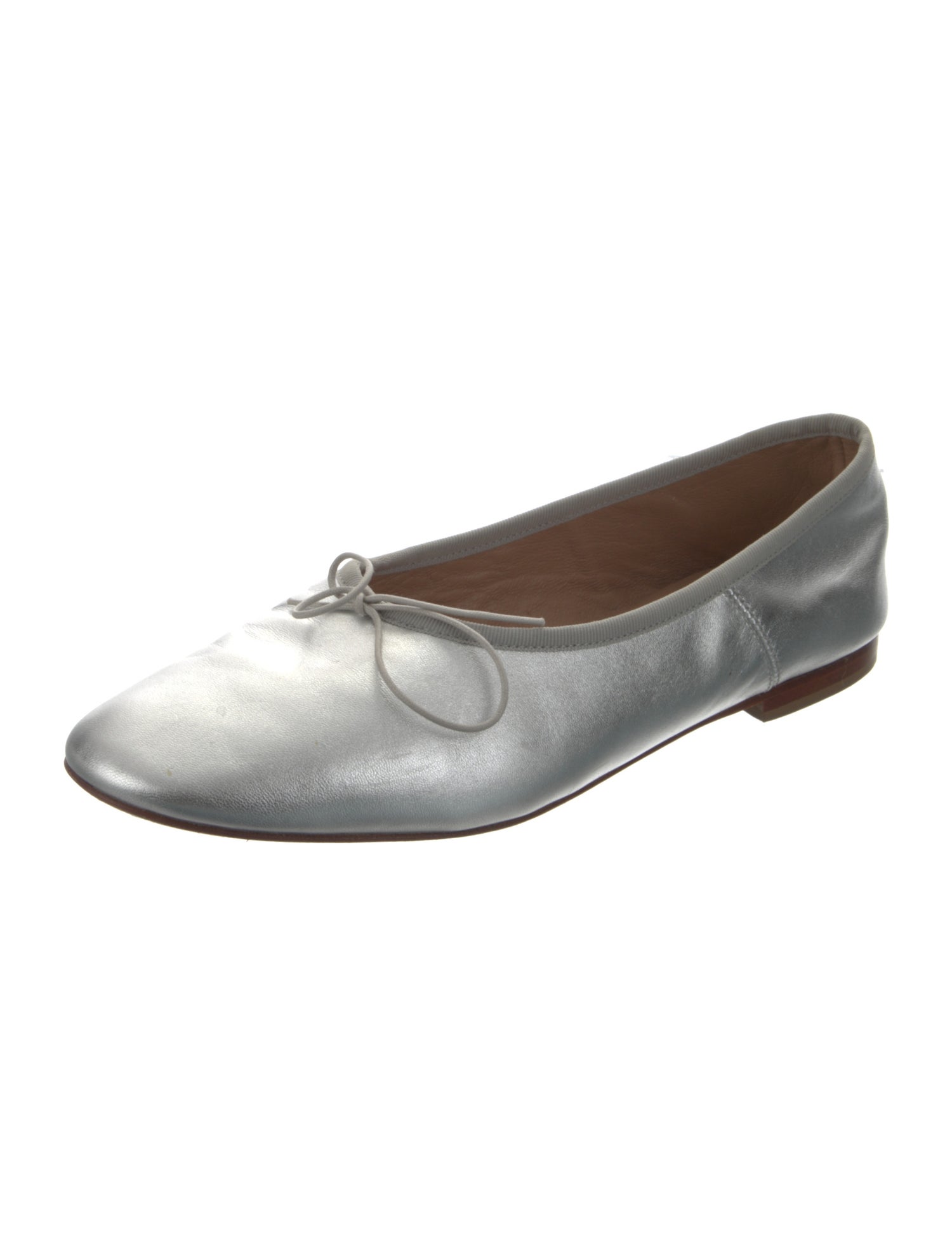 Mansur Gavriel Leather Bow Accents Ballet Flats