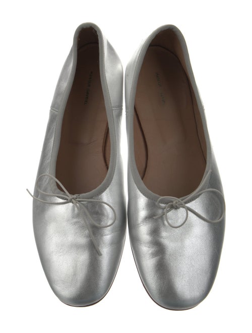 Mansur Gavriel Leather Bow Accents Ballet Flats