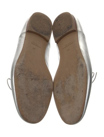 Mansur Gavriel Leather Bow Accents Ballet Flats