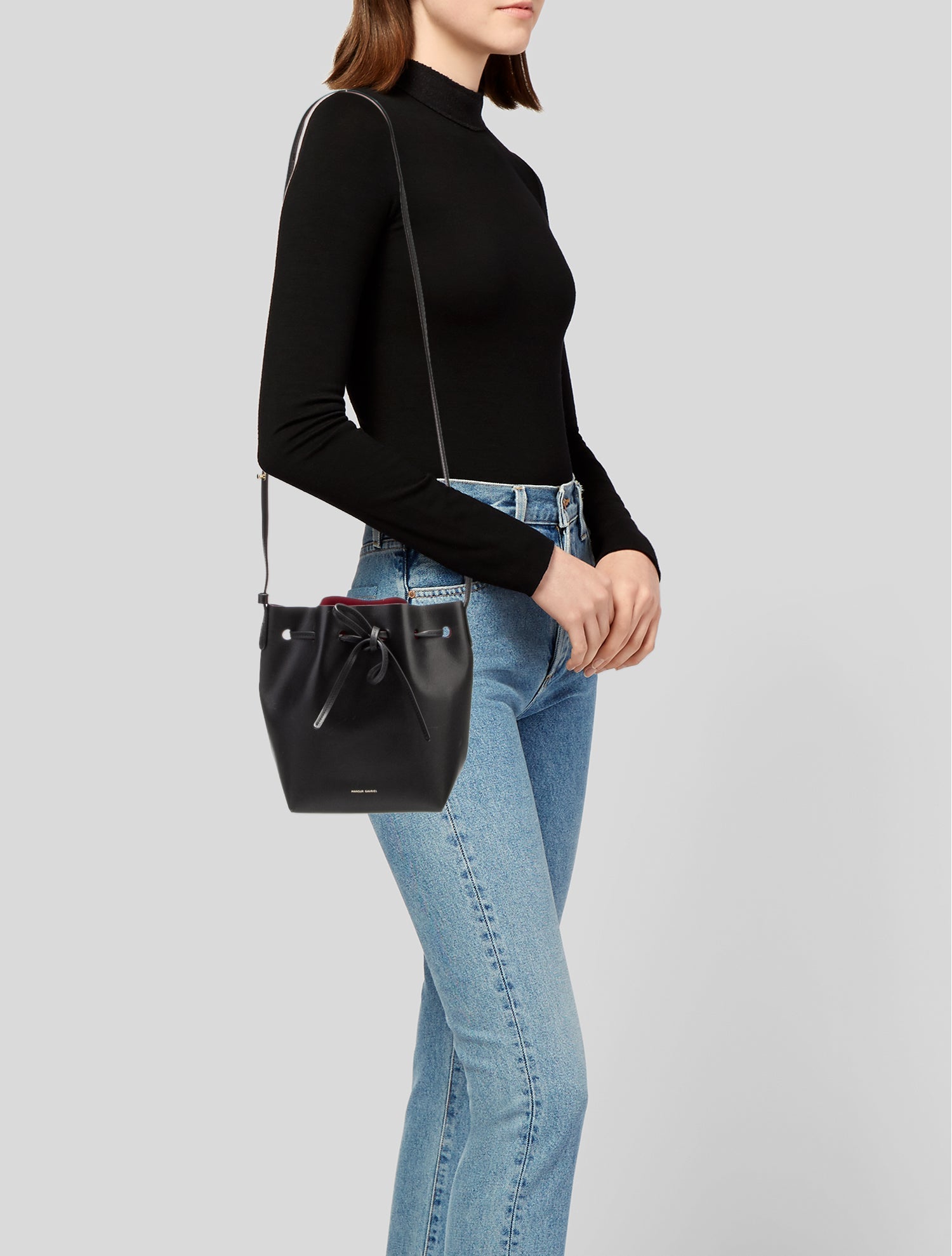 Mansur Gavriel Leather Bucket Bag