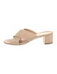 Mansur Gavriel Suede Cutout Accent Slides