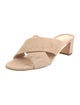 Mansur Gavriel Suede Cutout Accent Slides