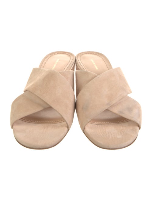Mansur Gavriel Suede Cutout Accent Slides