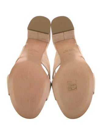 Mansur Gavriel Suede Cutout Accent Slides