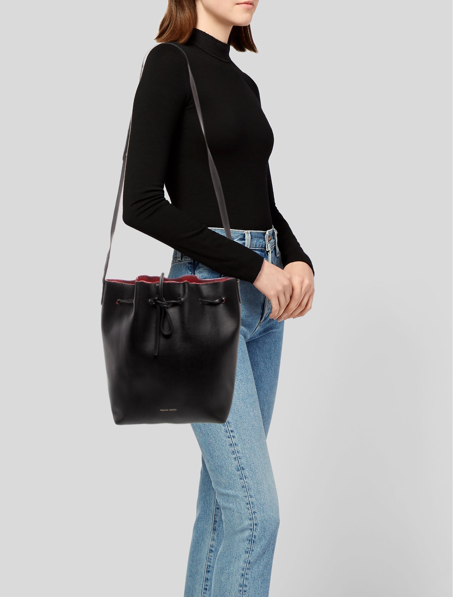 Mansur Gavriel Leather Bucket Bag