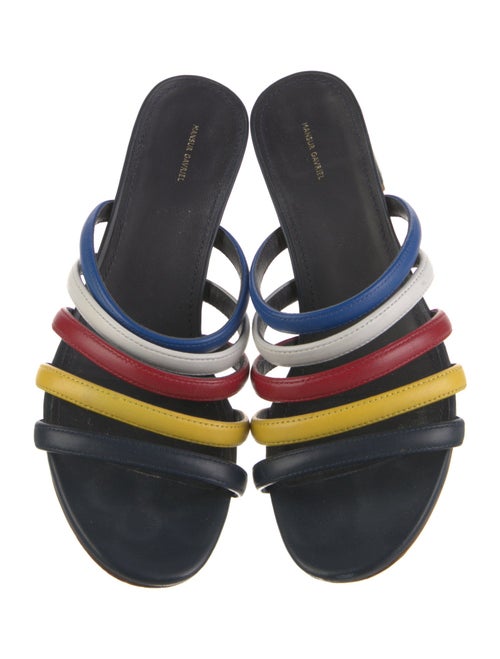 Mansur Gavriel Leather Printed Slides