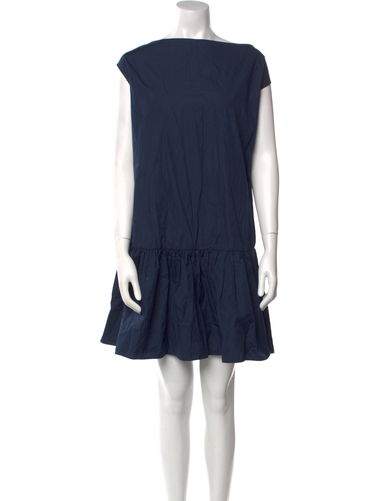 Mansur Gavriel Bateau Neckline Mini Dress