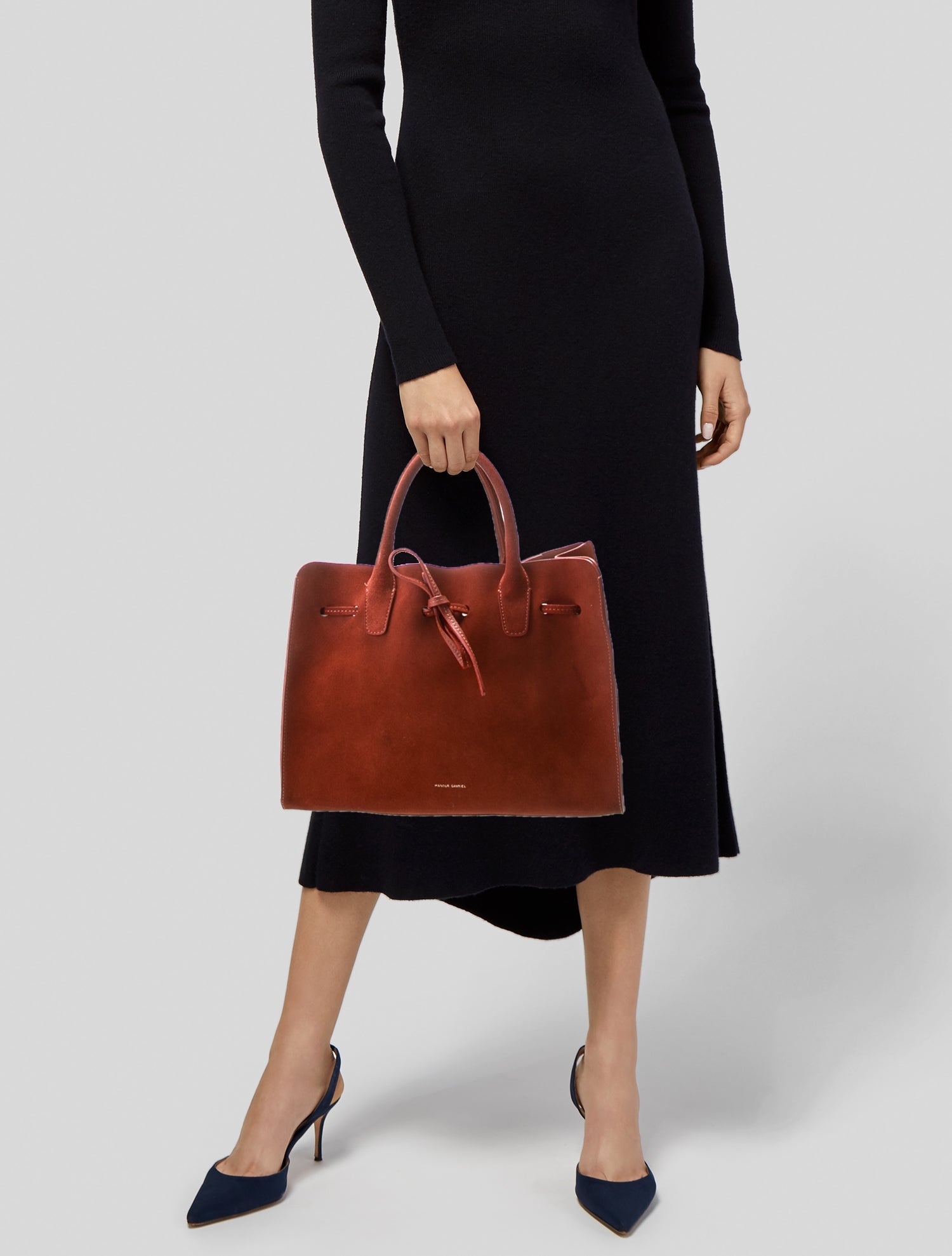 Mansur Gavriel Suede Top Handle Bag