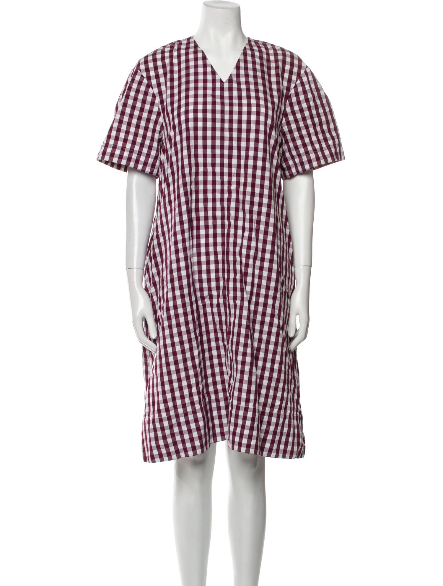 Mansur Gavriel Plaid Print Knee-Length Dress