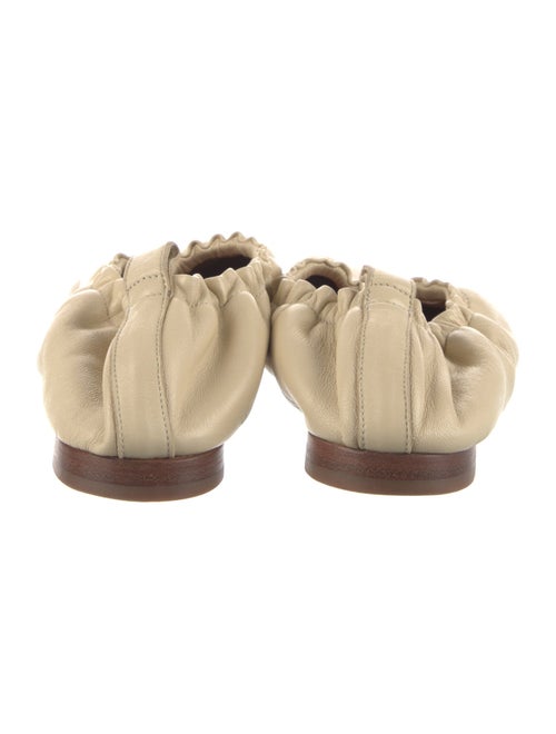 Mansur Gavriel Leather Pleated Accents Mules