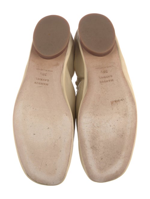 Mansur Gavriel Leather Pleated Accents Mules