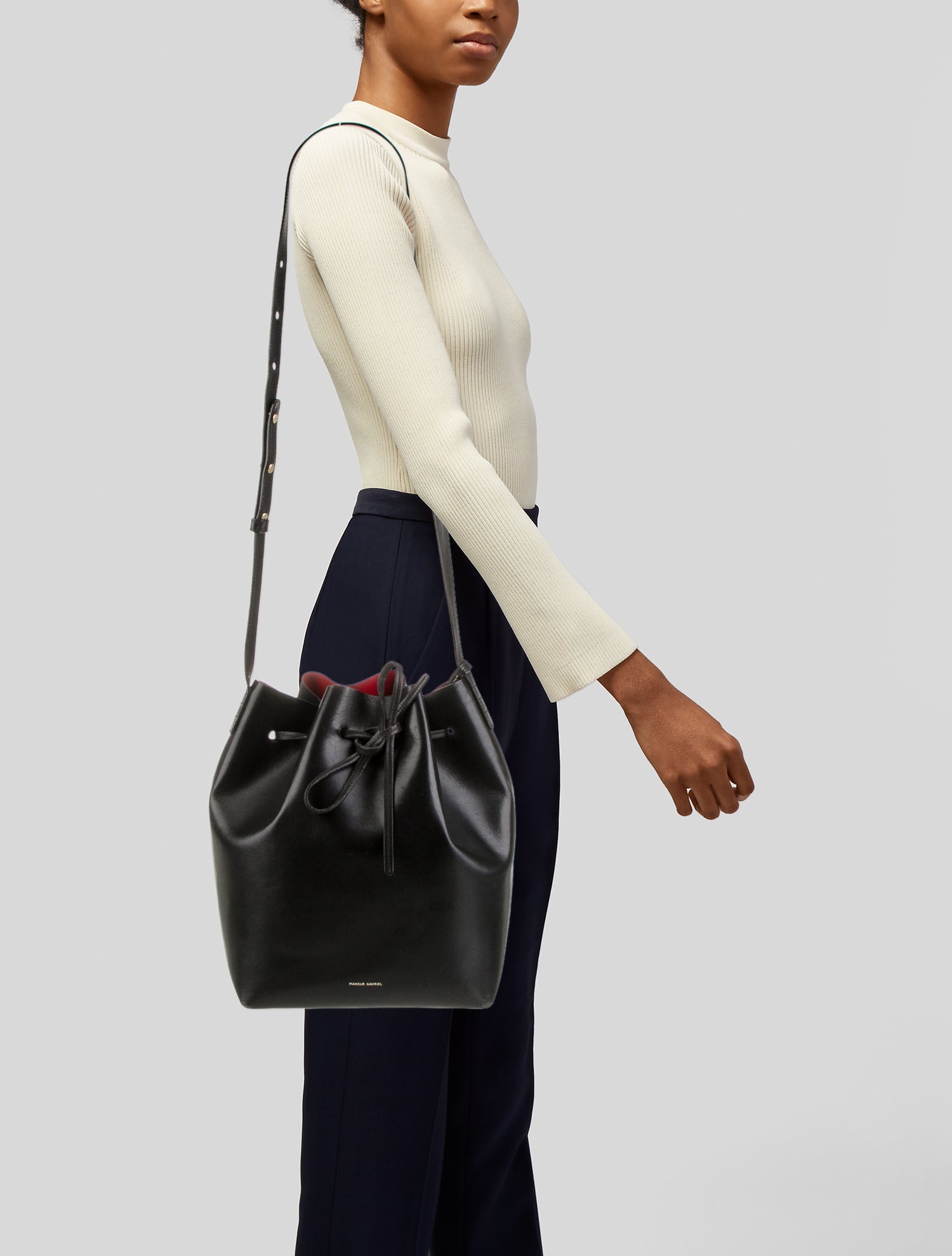 Mansur Gavriel Leather Bucket Bag