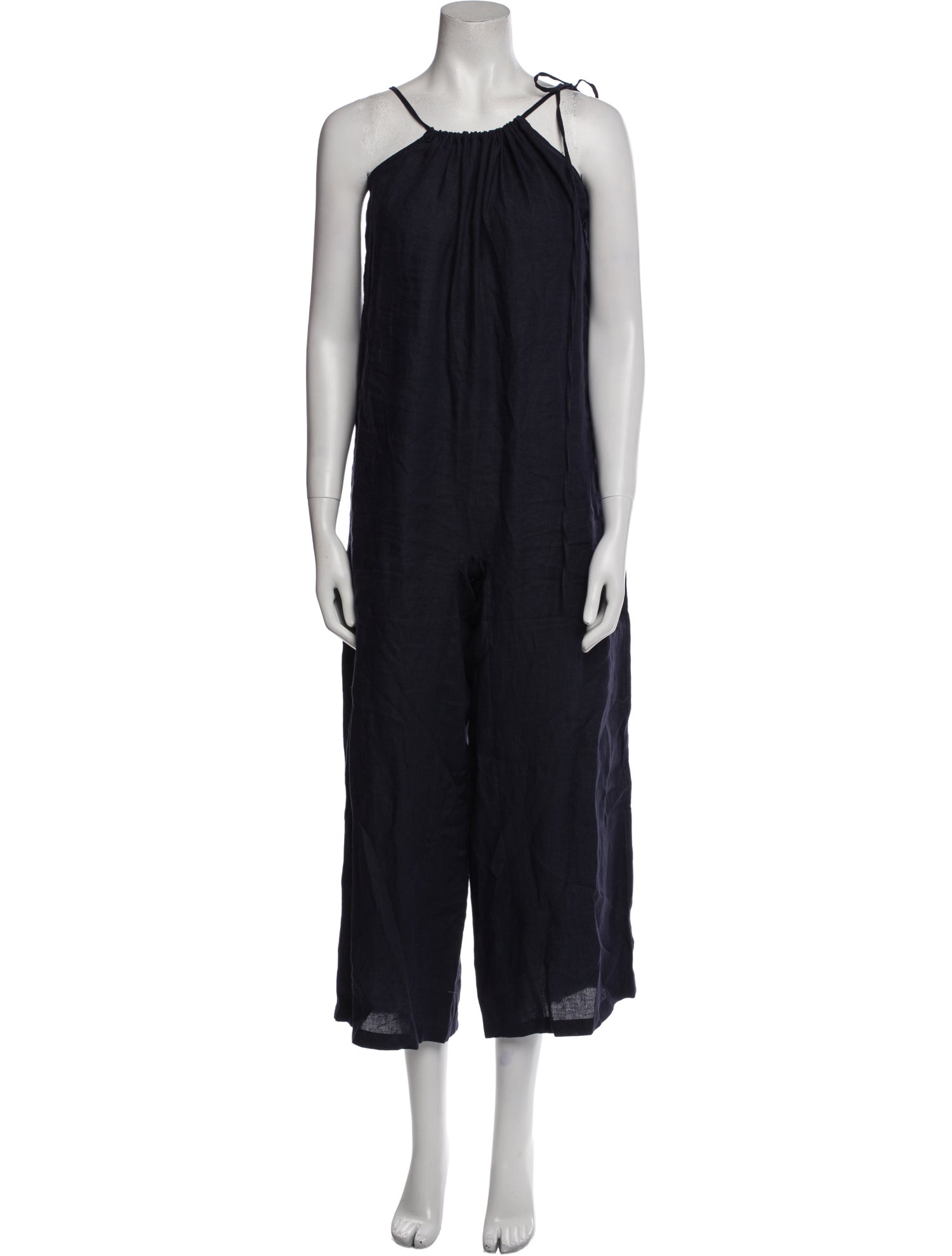 Mansur Gavriel Linen Scoop Neck Jumpsuit