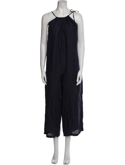 Mansur Gavriel Linen Scoop Neck Jumpsuit