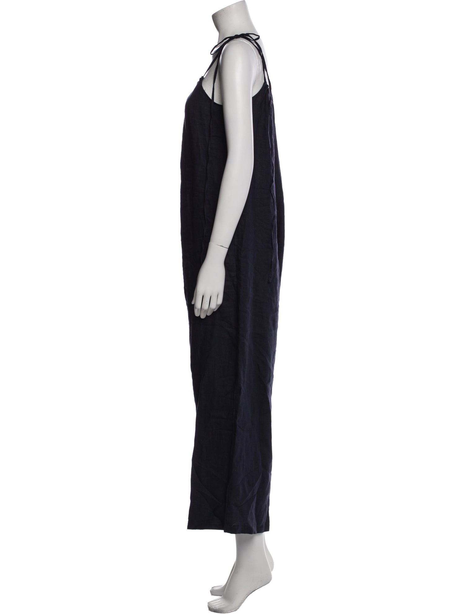 Mansur Gavriel Linen Scoop Neck Jumpsuit