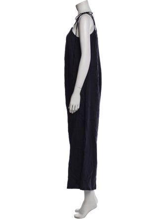 Mansur Gavriel Linen Scoop Neck Jumpsuit