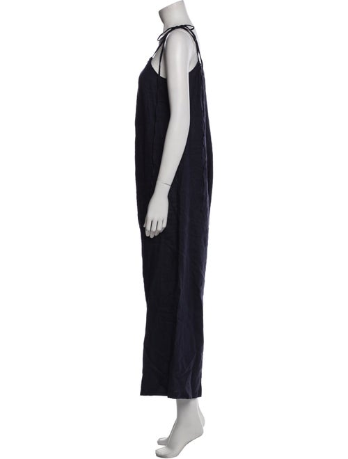 Mansur Gavriel Linen Scoop Neck Jumpsuit