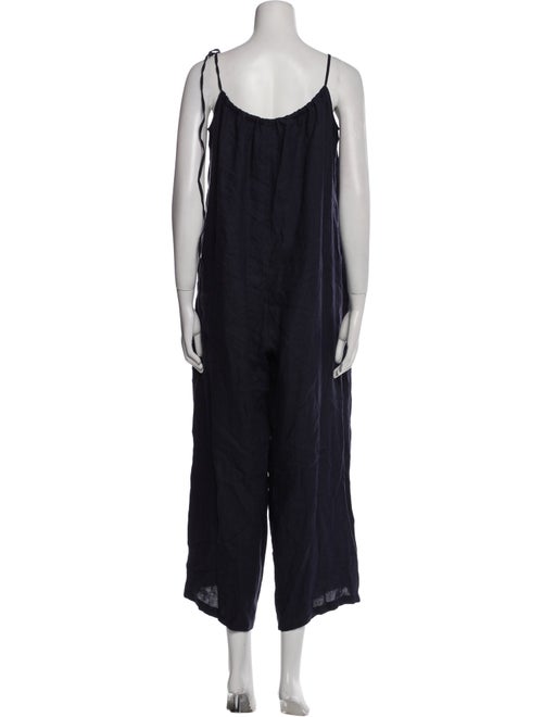 Mansur Gavriel Linen Scoop Neck Jumpsuit