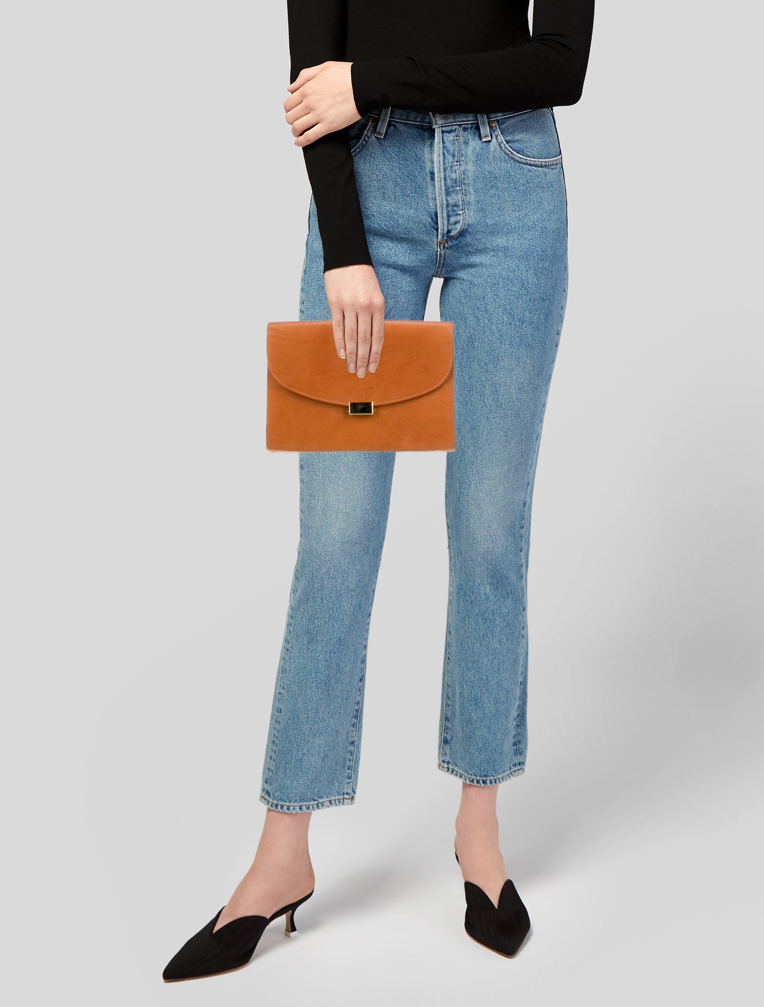 Mansur Gavriel Leather Clutch