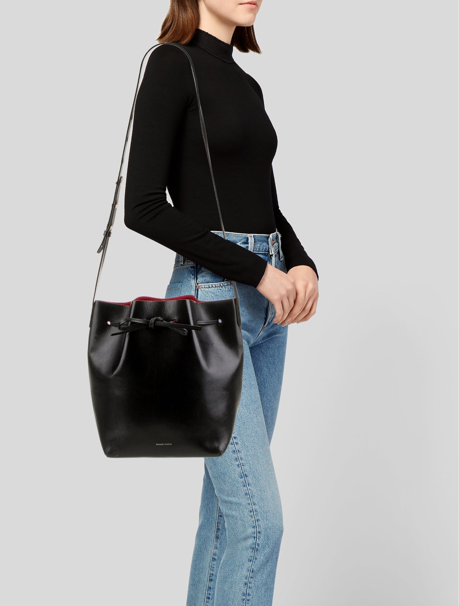 Mansur Gavriel Leather Bucket Bag