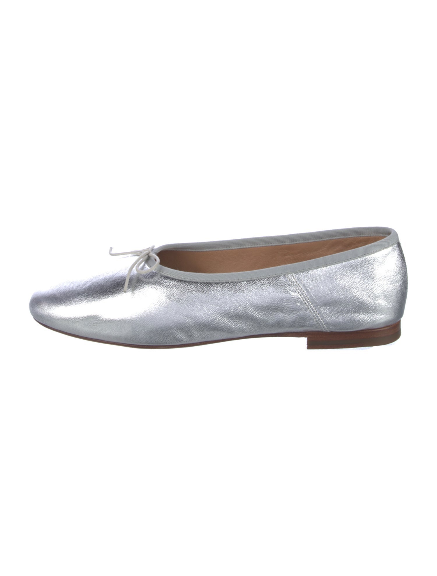 Mansur Gavriel Leather Bow Accents Ballet Flats