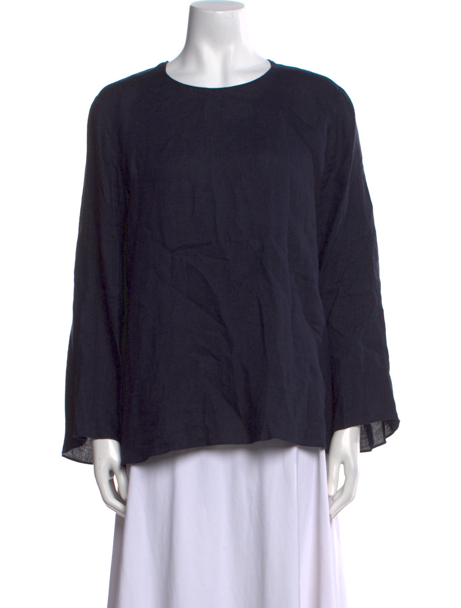 Mansur Gavriel Linen Crew Neck Top