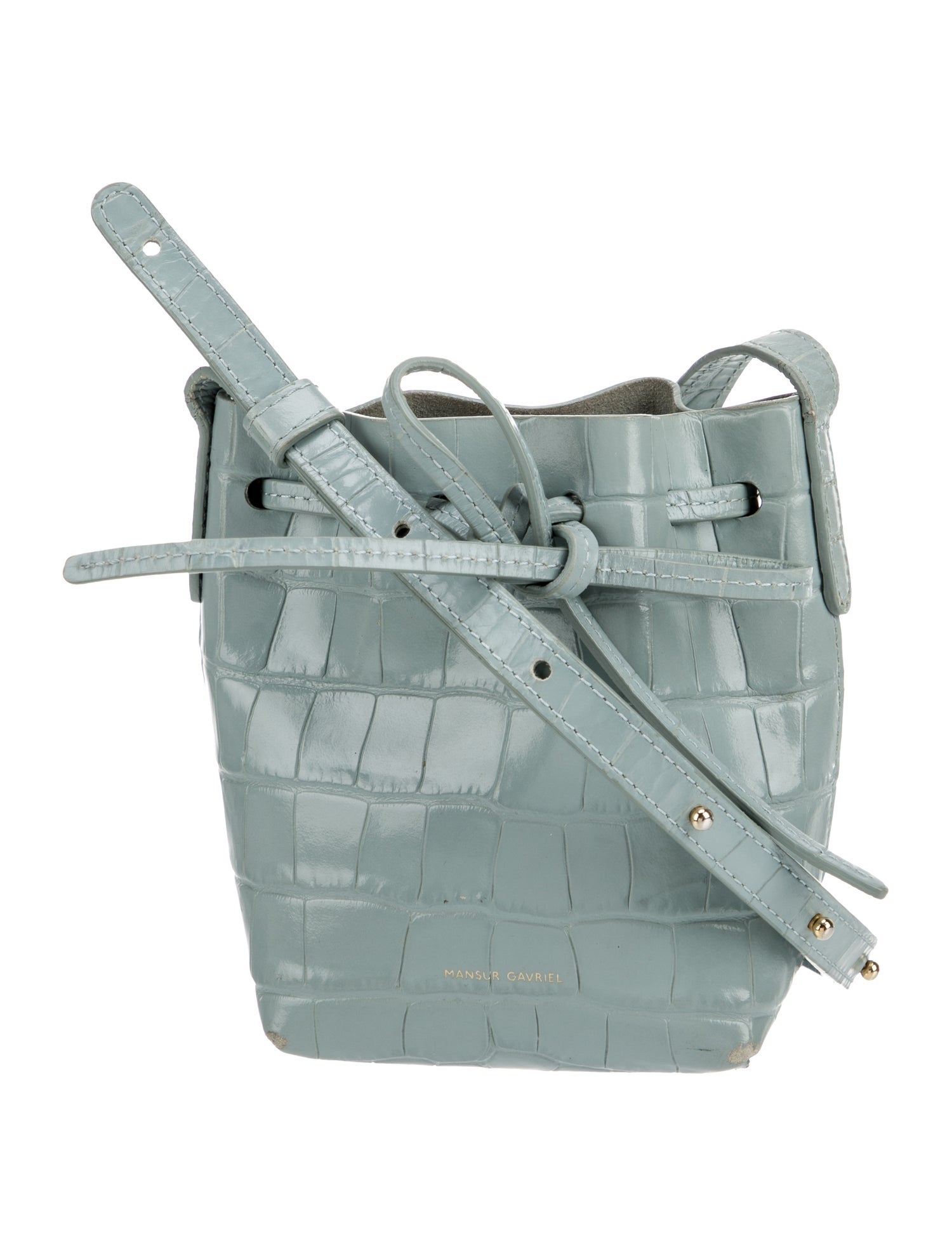 Mansur Gavriel Embossed Leather Bucket Bag