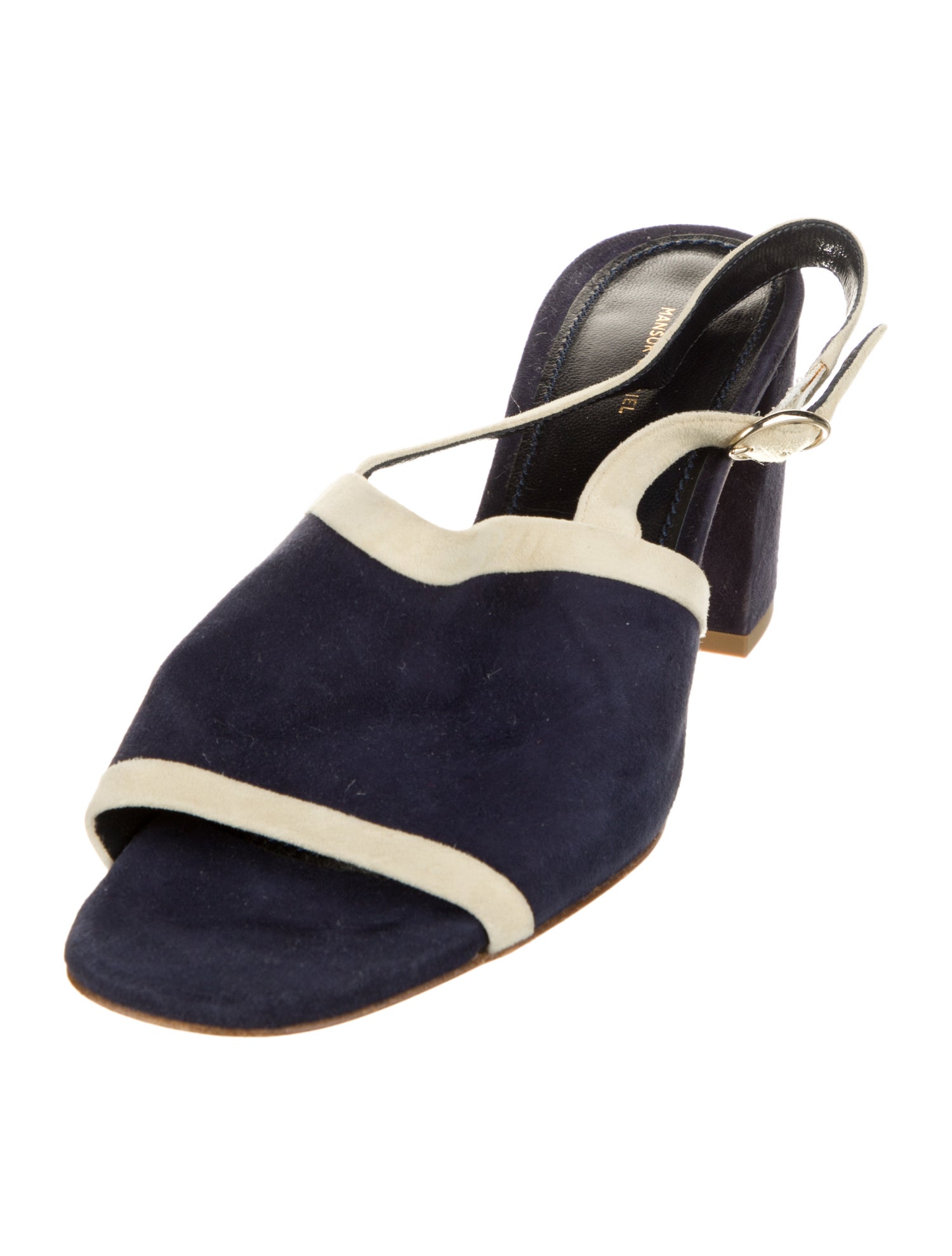 Mansur Gavriel Suede Printed Slingback Sandals