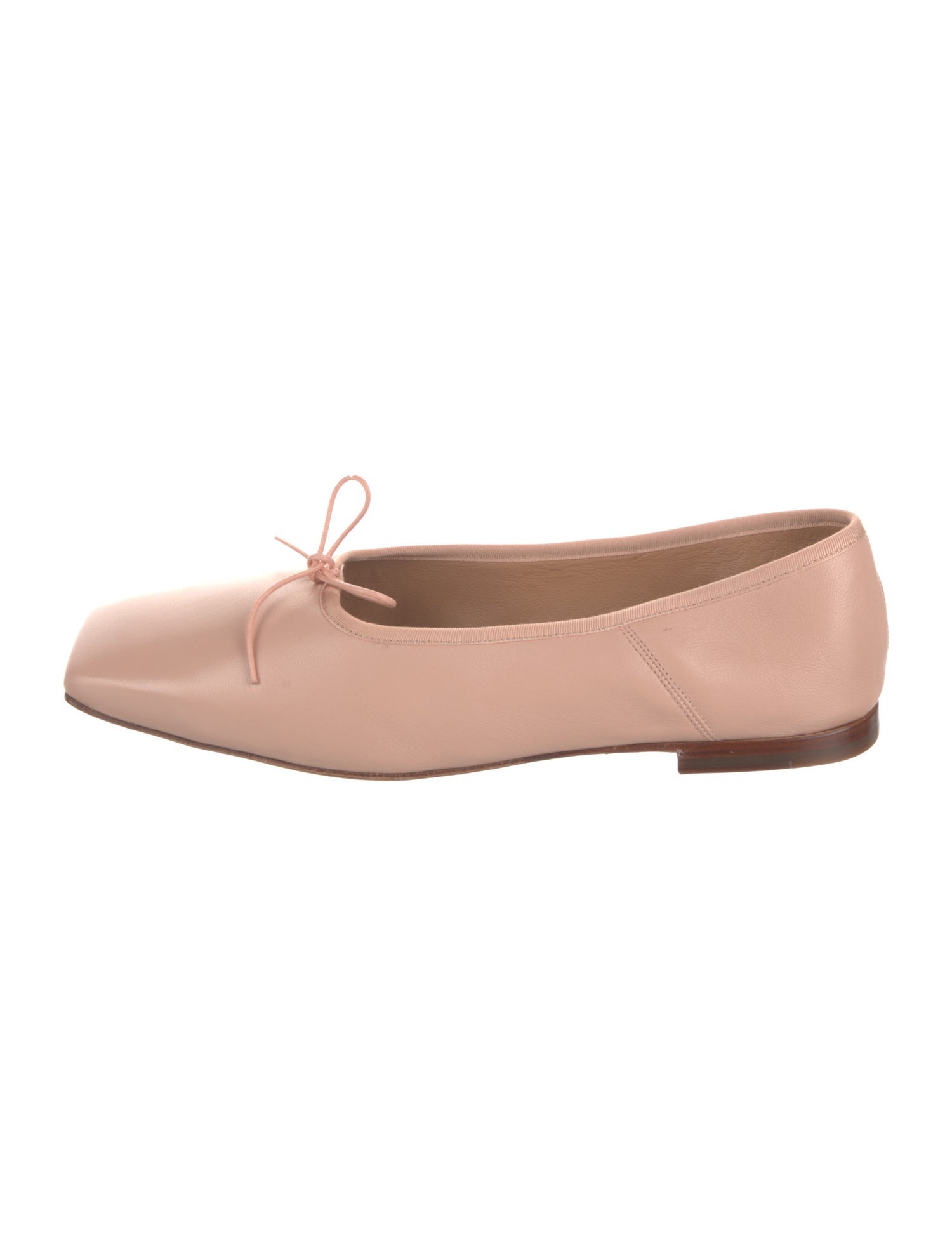Mansur Gavriel Leather Bow Accents Ballet Flats
