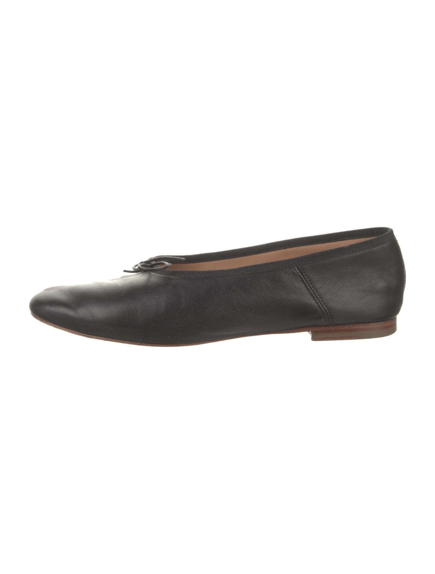 Mansur Gavriel Leather Bow Accents Ballet Flats