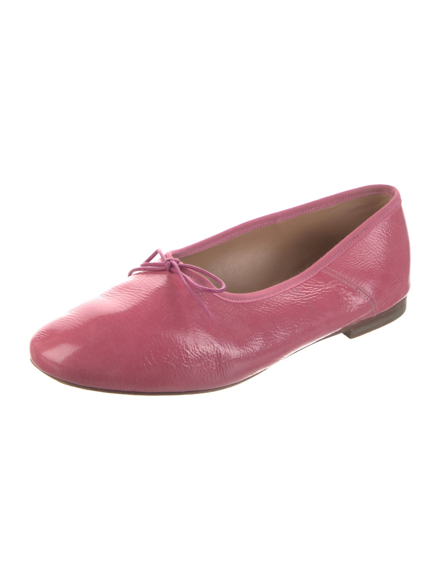 Mansur Gavriel Leather Bow Accents Ballet Flats