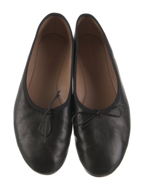 Mansur Gavriel Leather Bow Accents Ballet Flats