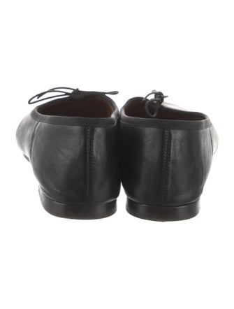 Mansur Gavriel Leather Bow Accents Ballet Flats