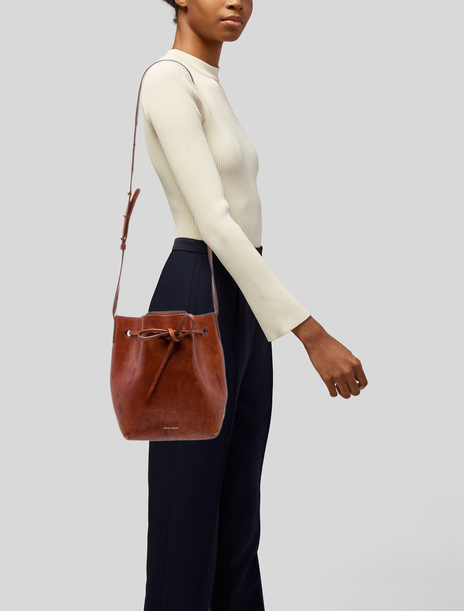Mansur Gavriel Leather Bucket Bag