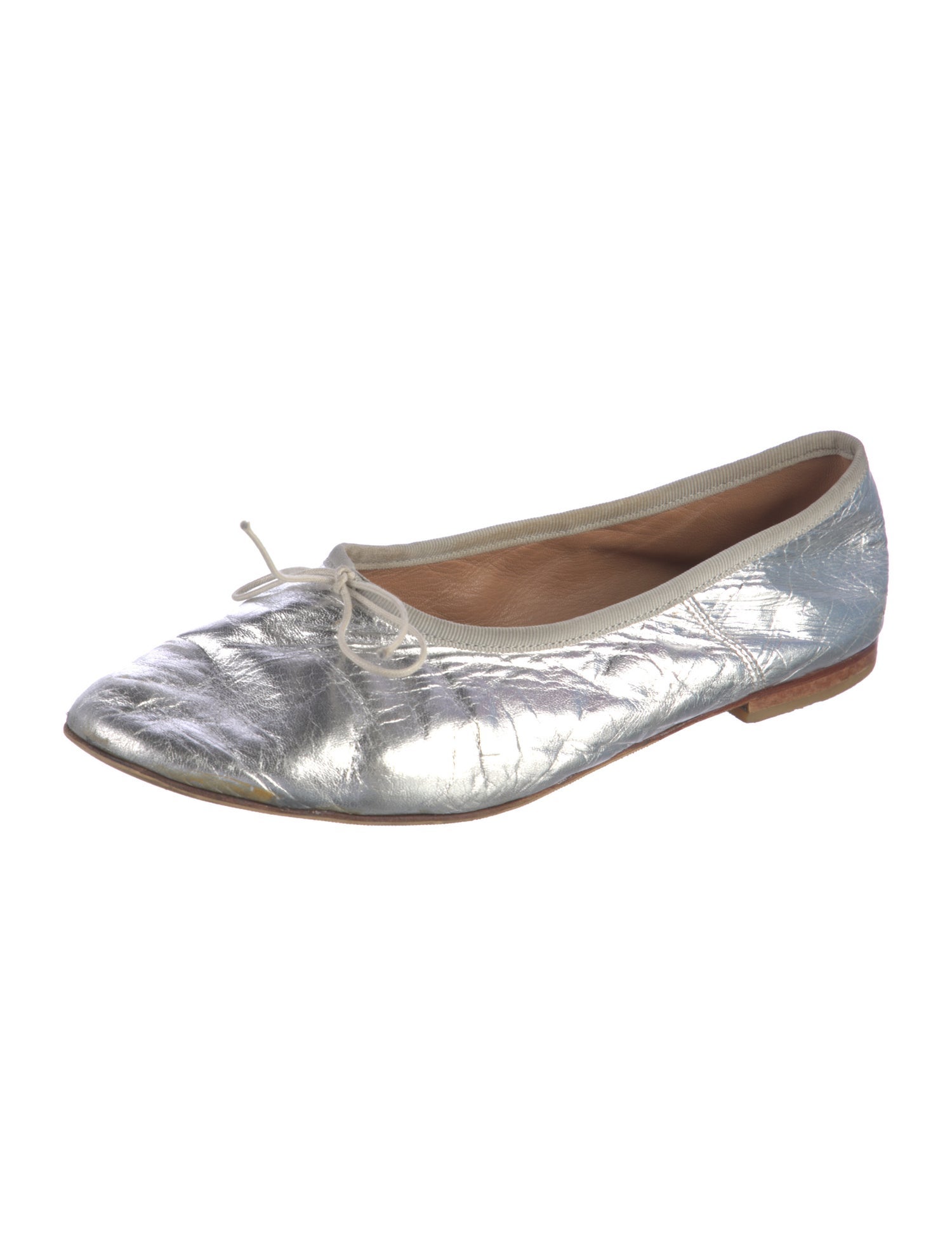 Mansur Gavriel Leather Colorblock Pattern Ballet Flats