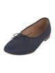 Mansur Gavriel Denim Bow Accents Ballet Flats