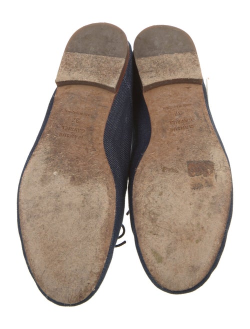 Mansur Gavriel Denim Bow Accents Ballet Flats