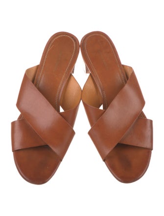 Mansur Gavriel Leather Slides