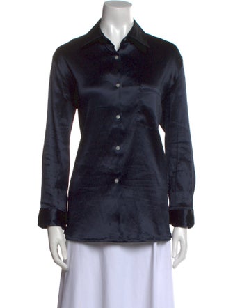 Mansur Gavriel Long Sleeve Button-Up Top