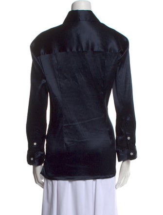 Mansur Gavriel Long Sleeve Button-Up Top