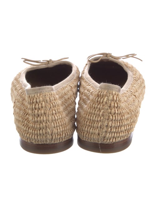 Mansur Gavriel Raffia Bow Accents Flats