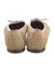 Mansur Gavriel Raffia Bow Accents Flats
