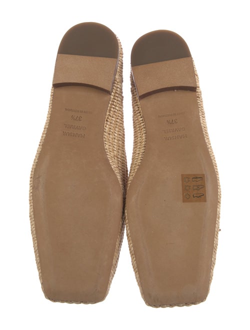Mansur Gavriel Raffia Bow Accents Flats